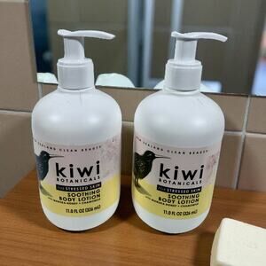 Kiwi Botanicals New Unopened 11 fl oz Bottles Soothing Body Lotion Stressed Skin